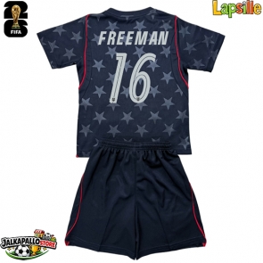 Yhdysvallat Alex Freeman #16 Vieraspaita Lapsille MM-kisat 2026 Lyhythihainen (+ shortsit)